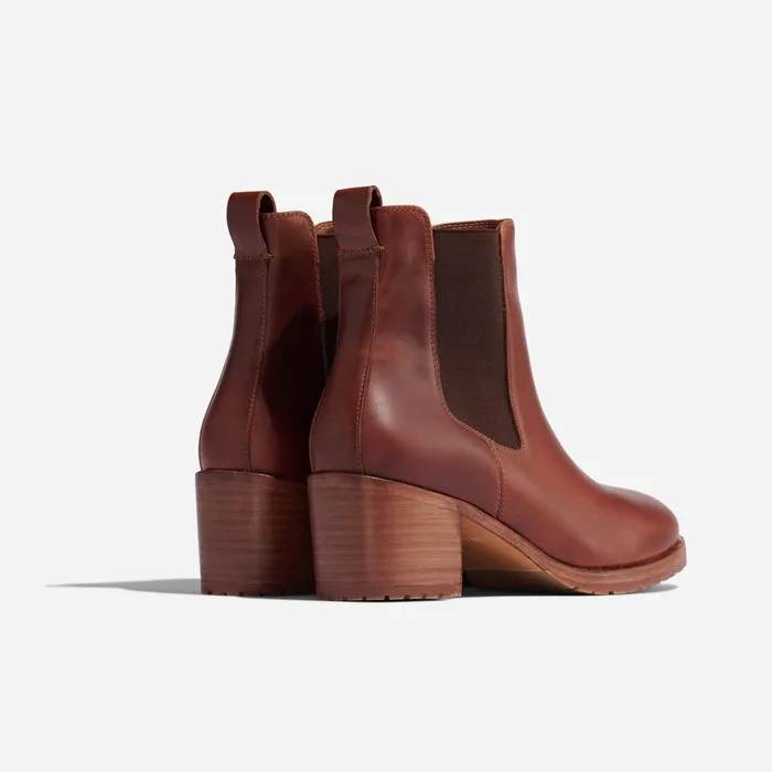 Women Ana GoTo Heeled Chelsea Boot Auburn Nisolo Boots