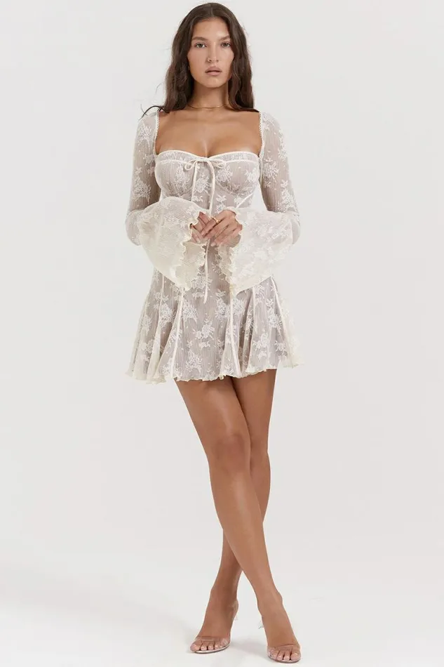 Women Analissa Vintage Cream Lace Corset Dress House Of CB Dresses Women Analissa Vintage Cream Lace Corset Dress House Of CB Dresses