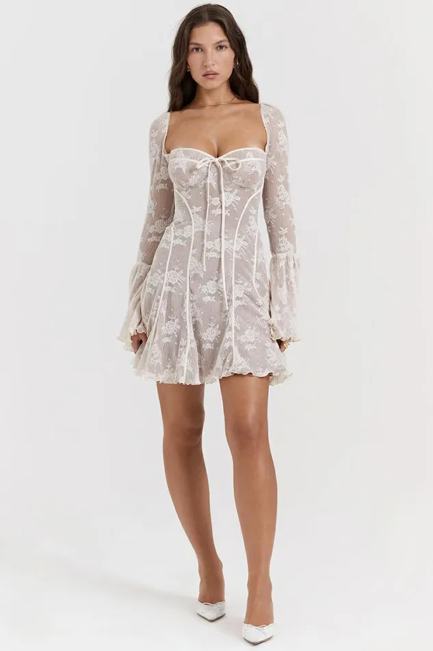Women Analissa Vintage Cream Lace Corset Dress House Of CB Dresses Women Analissa Vintage Cream Lace Corset Dress House Of CB Dresses