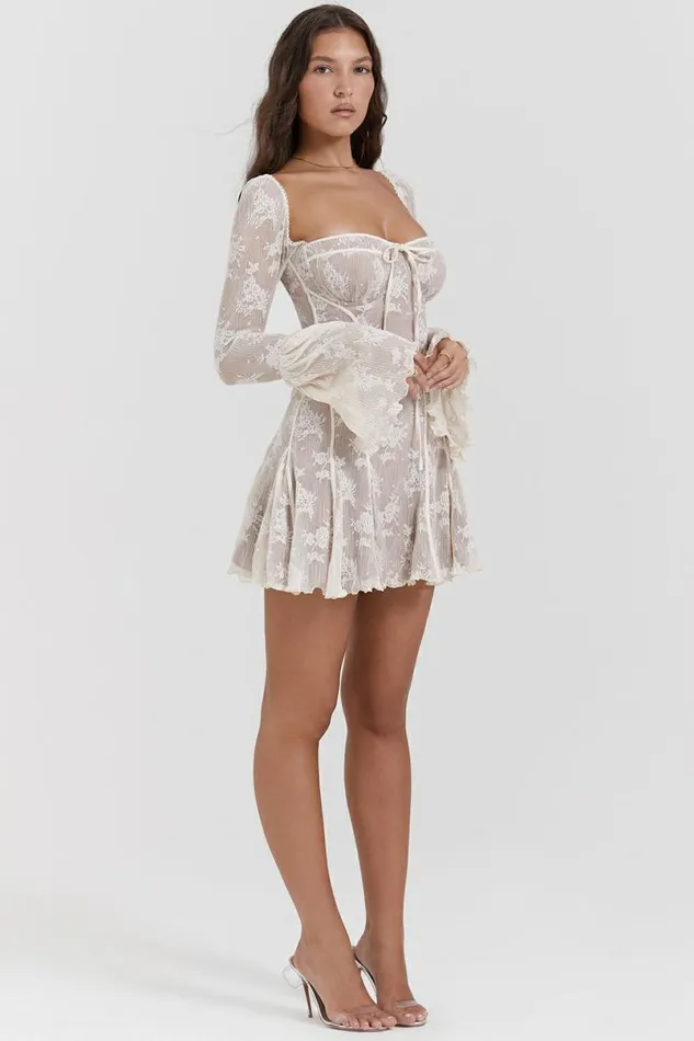 Women Analissa Vintage Cream Lace Corset Dress House Of CB Dresses Women Analissa Vintage Cream Lace Corset Dress House Of CB Dresses