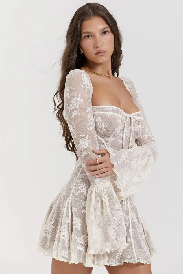 Women Analissa Vintage Cream Lace Corset Dress House Of CB Dresses Women Analissa Vintage Cream Lace Corset Dress House Of CB Dresses
