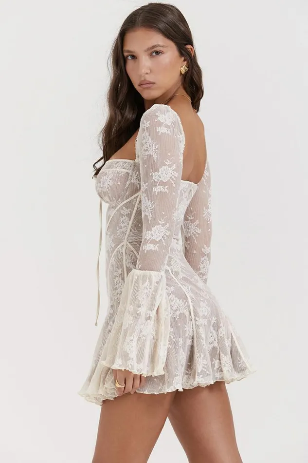 Women Analissa Vintage Cream Lace Corset Dress House Of CB Dresses Women Analissa Vintage Cream Lace Corset Dress House Of CB Dresses