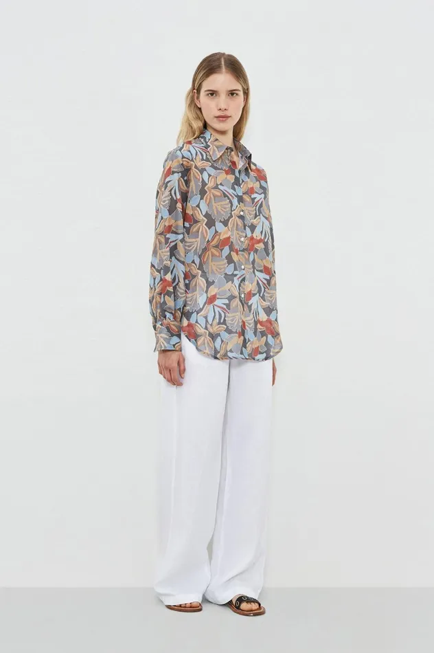Women ANNA 8211 Cotton Linen Shirt 8211 Ferro Massimo Alba Shirts