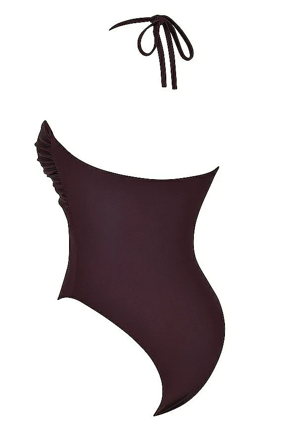 Women Aruba Cacao Gathered Swimsuit House Of CB Swimwear