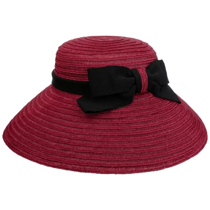 Women Audrey Hanfhut Burgundy Mayser Straw Hats