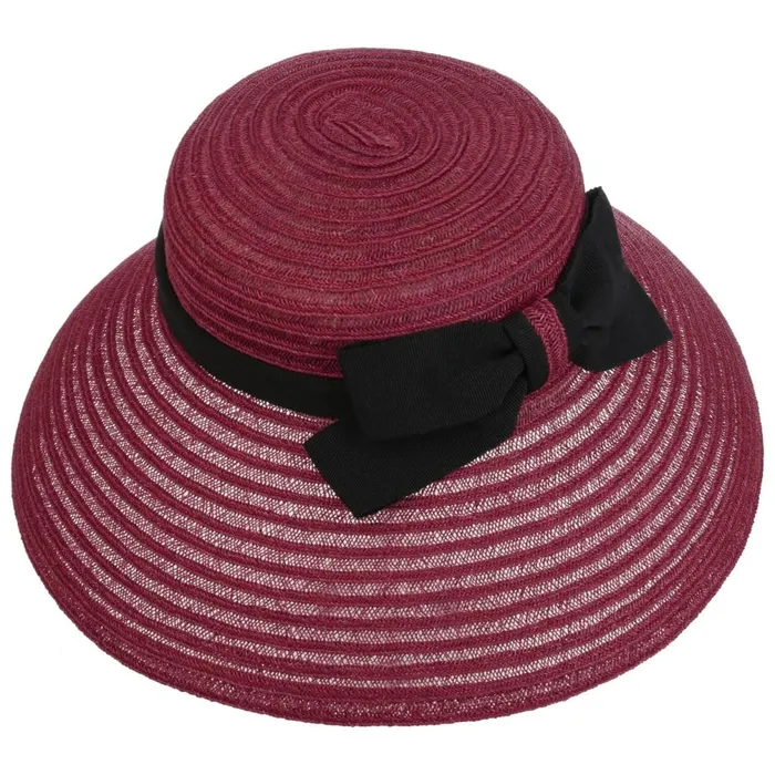 Women Audrey Hanfhut Burgundy Mayser Straw Hats Women Audrey Hanfhut Burgundy Mayser Straw Hats