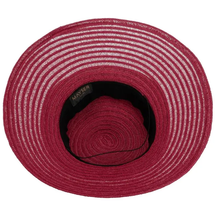 Women Audrey Hanfhut Burgundy Mayser Straw Hats Women Audrey Hanfhut Burgundy Mayser Straw Hats
