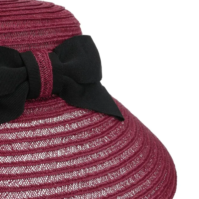 Women Audrey Hanfhut Burgundy Mayser Straw Hats Women Audrey Hanfhut Burgundy Mayser Straw Hats