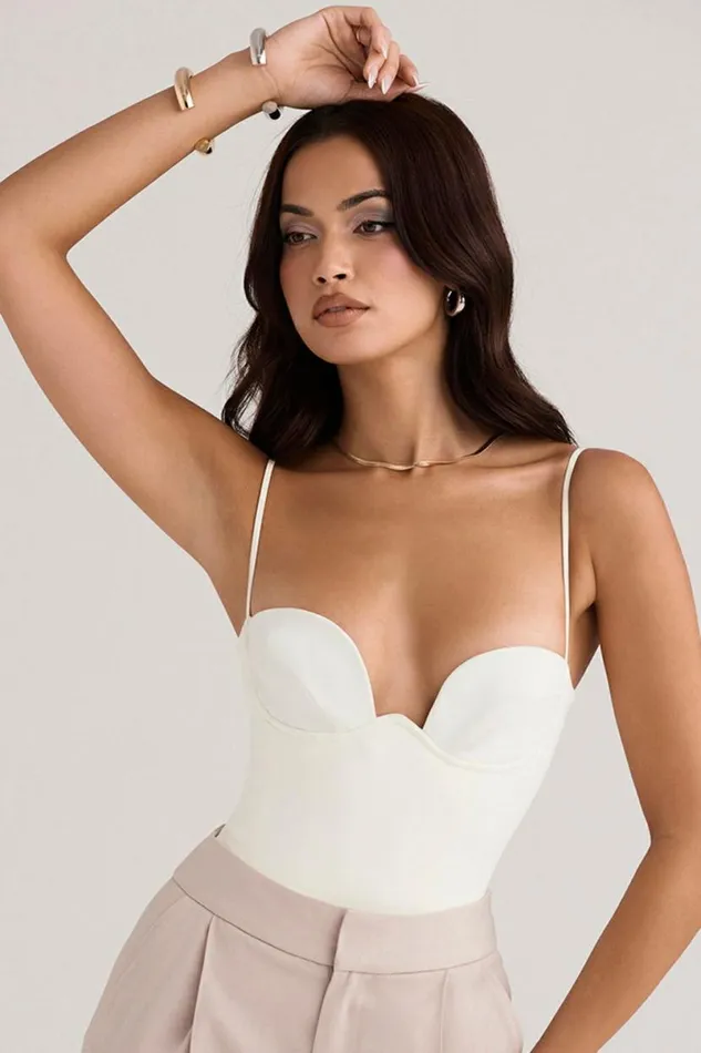 Women Avery Ivory Underwired Bodysuit House Of CB Corsets