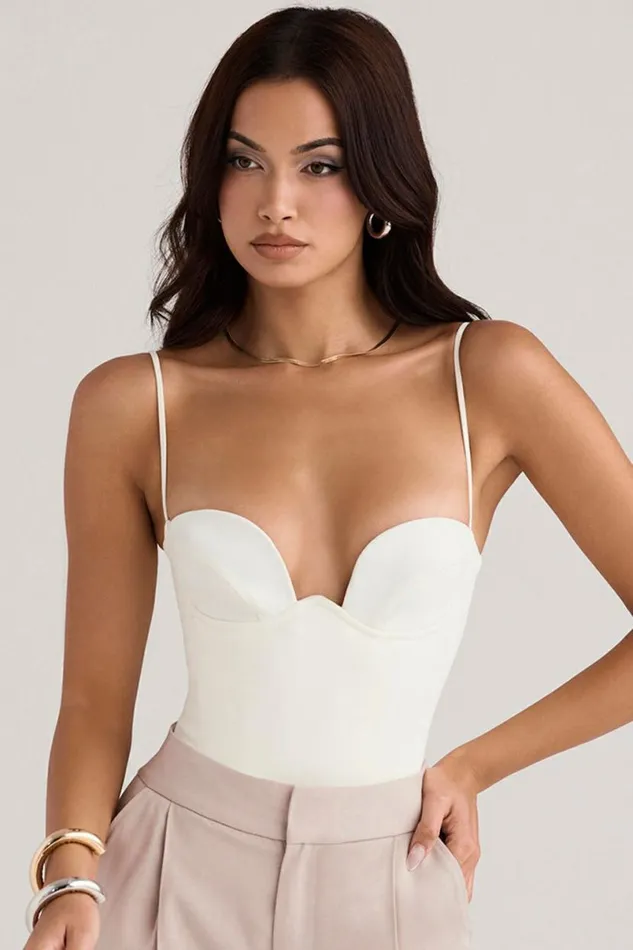 Women Avery Ivory Underwired Bodysuit House Of CB Corsets Women Avery Ivory Underwired Bodysuit House Of CB Corsets