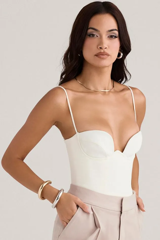 Women Avery Ivory Underwired Bodysuit House Of CB Corsets Women Avery Ivory Underwired Bodysuit House Of CB Corsets