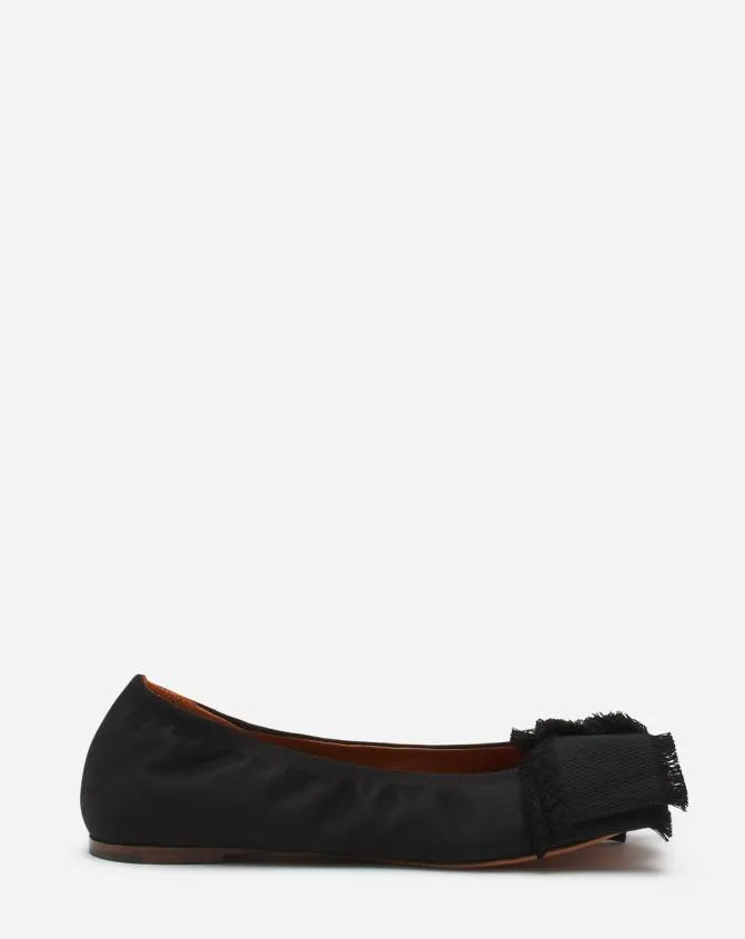 Women Ballerinas Lanvin Ballerina Flat With A Satin Bow Black