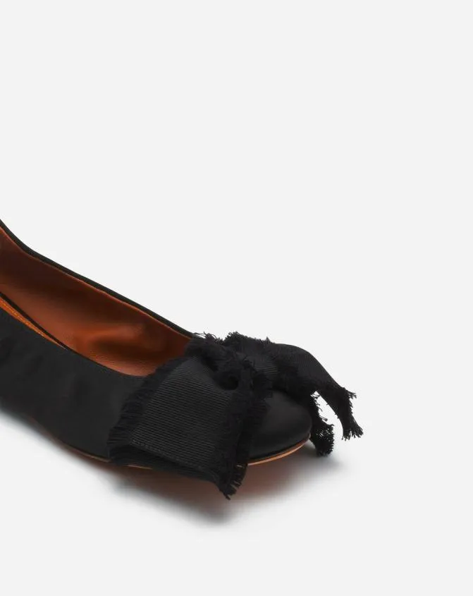 Women Ballerinas Lanvin Ballerina Flat With A Satin Bow Black Women Ballerinas Lanvin Ballerina Flat With A Satin Bow Black