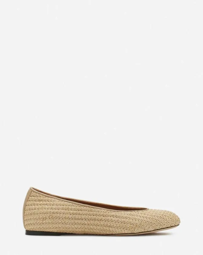 Women Ballerinas Lanvin Raffia Ballerina Natural
