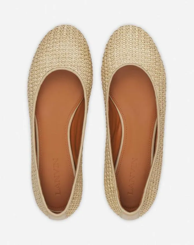Women Ballerinas Lanvin Raffia Ballerina Natural Women Ballerinas Lanvin Raffia Ballerina Natural