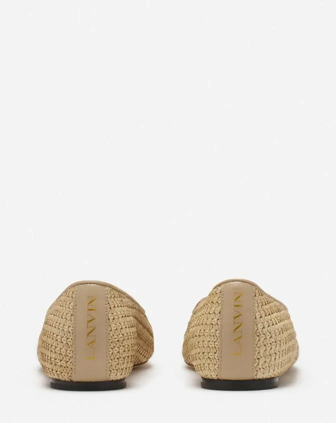 Women Ballerinas Lanvin Raffia Ballerina Natural Women Ballerinas Lanvin Raffia Ballerina Natural