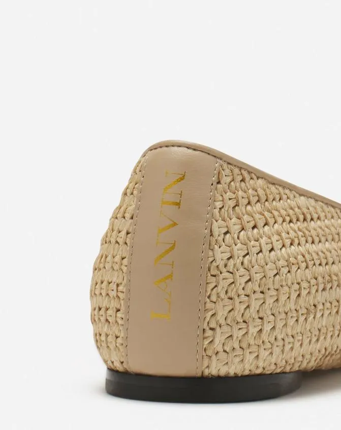 Women Ballerinas Lanvin Raffia Ballerina Natural Women Ballerinas Lanvin Raffia Ballerina Natural