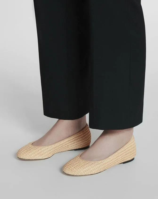 Women Ballerinas Lanvin Raffia Ballerina Natural Women Ballerinas Lanvin Raffia Ballerina Natural