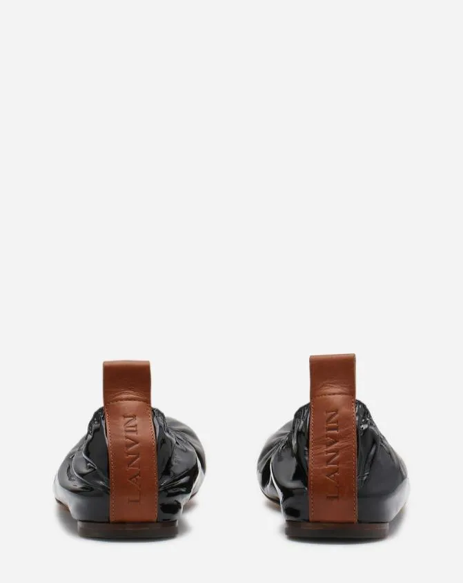 Women Ballerinas Lanvin The Ballerina Flat In Patent Leather Black Women Ballerinas Lanvin The Ballerina Flat In Patent Leather Black