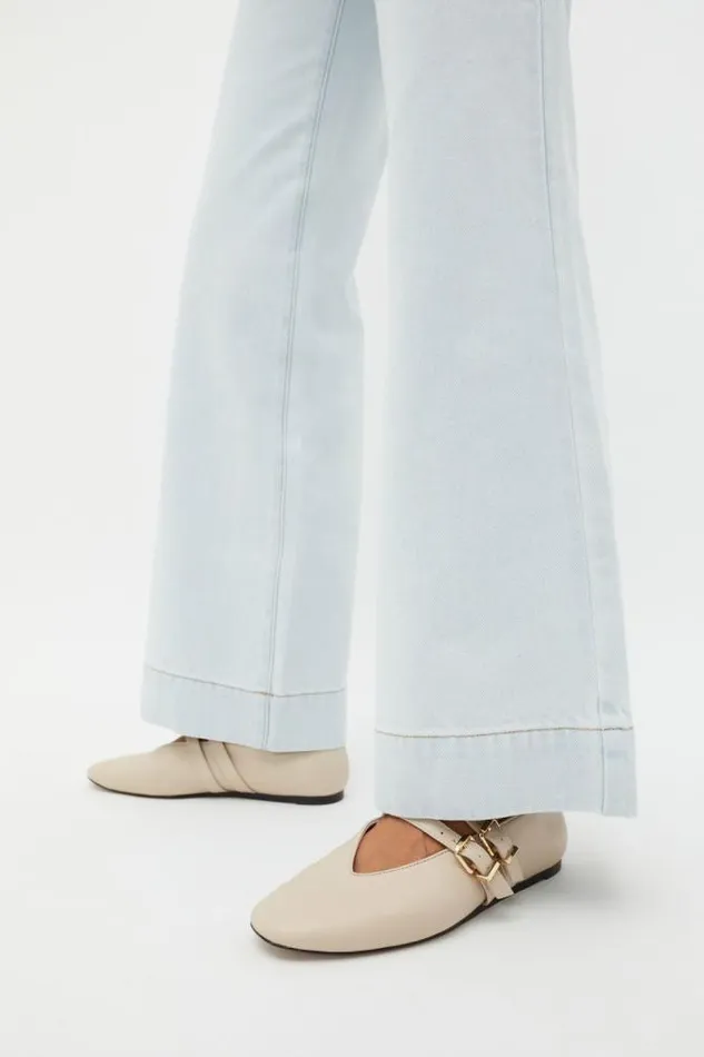 Women Ballets Seed Heritage Astrid Double Strap Ballet Flat Oat
