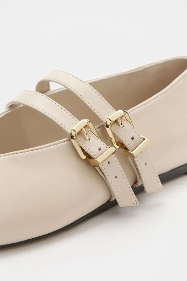Women Ballets Seed Heritage Astrid Double Strap Ballet Flat Oat