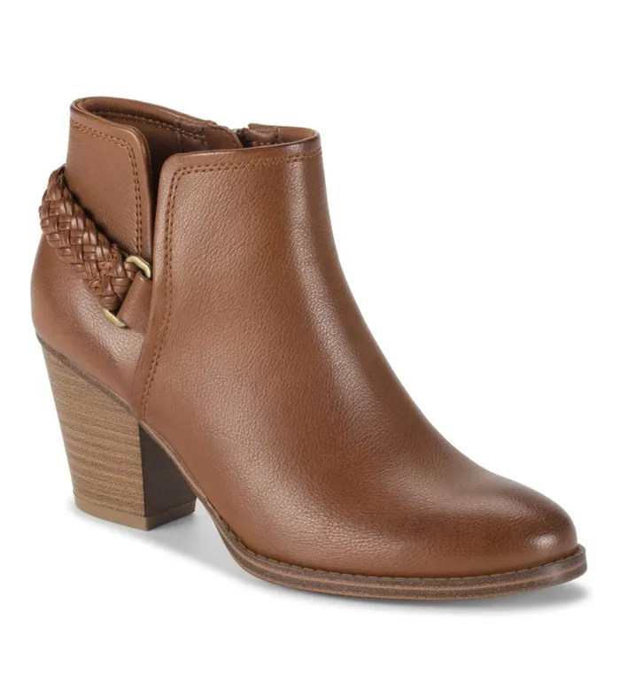 Women Baretraps Booties Charlotte Block Heel Bootie Walnut