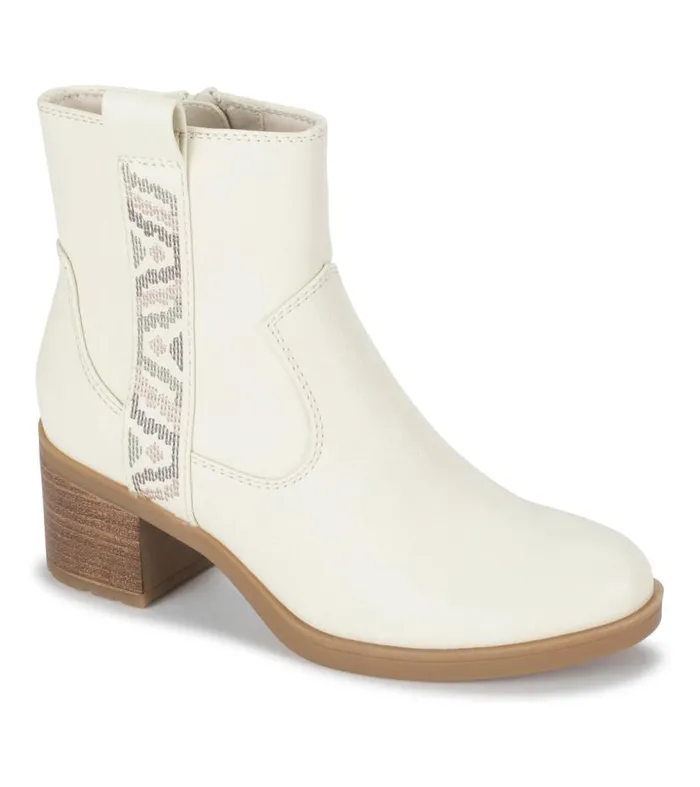 Women Baretraps Booties Covina Block Heel Bootie Cream