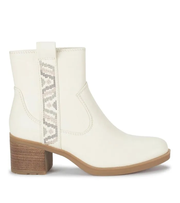 Women Baretraps Booties Covina Block Heel Bootie Cream Women Baretraps Booties Covina Block Heel Bootie Cream