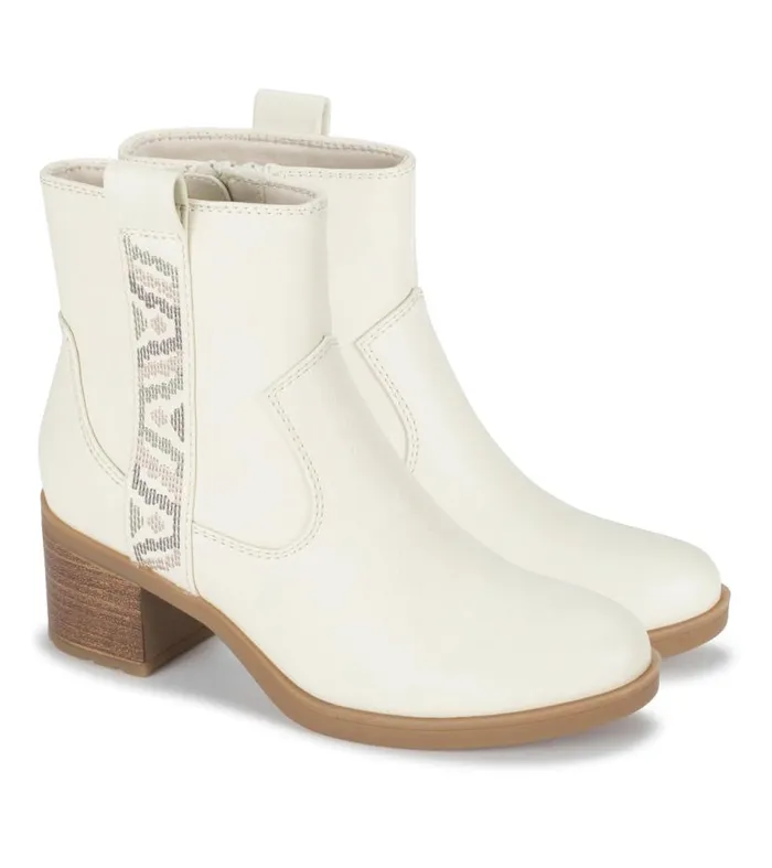 Women Baretraps Booties Covina Block Heel Bootie Cream Women Baretraps Booties Covina Block Heel Bootie Cream