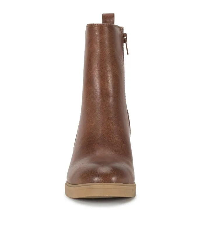 Women Baretraps Booties Feeney Block Heel Boot Cognac Women Baretraps Booties Feeney Block Heel Boot Cognac