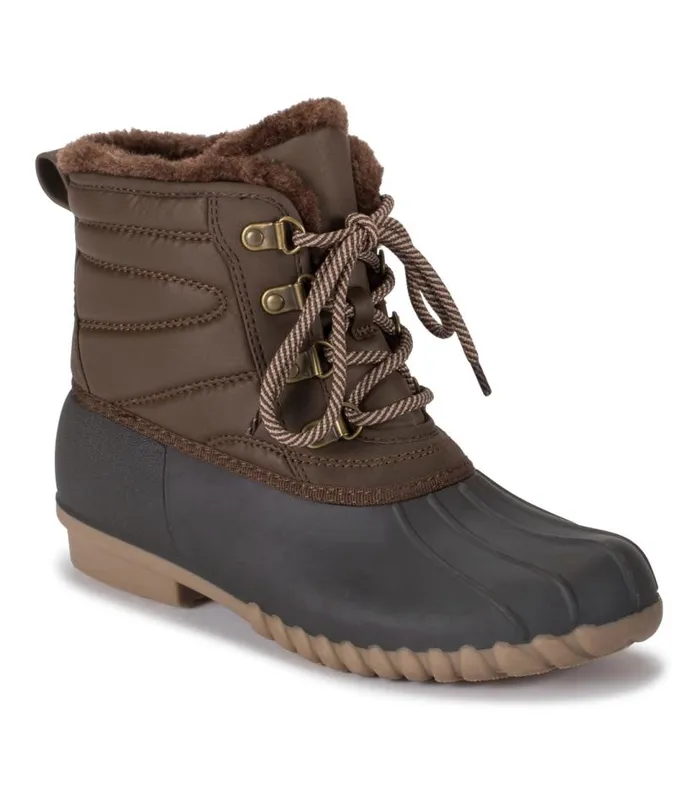 Women Baretraps Booties Flynn Duck Boot Dark Brown