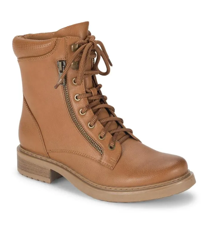 Women Baretraps Booties Holden Lace Up Bootie Dark Cognac