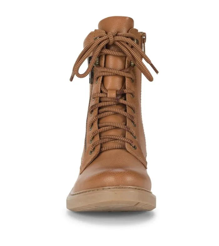 Women Baretraps Booties Holden Lace Up Bootie Dark Cognac Women Baretraps Booties Holden Lace Up Bootie Dark Cognac