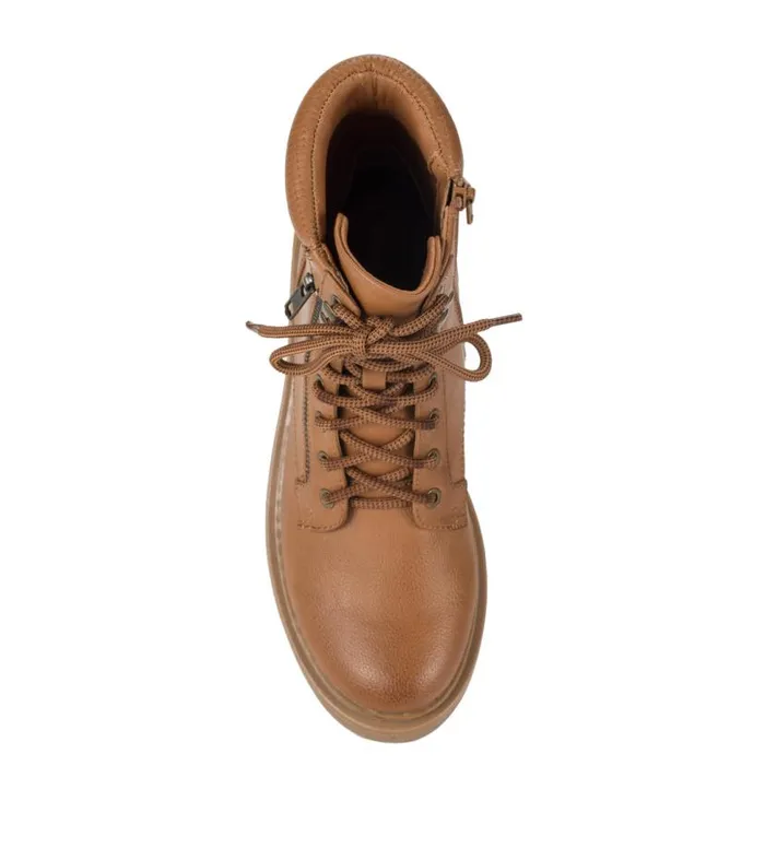 Women Baretraps Booties Holden Lace Up Bootie Dark Cognac Women Baretraps Booties Holden Lace Up Bootie Dark Cognac