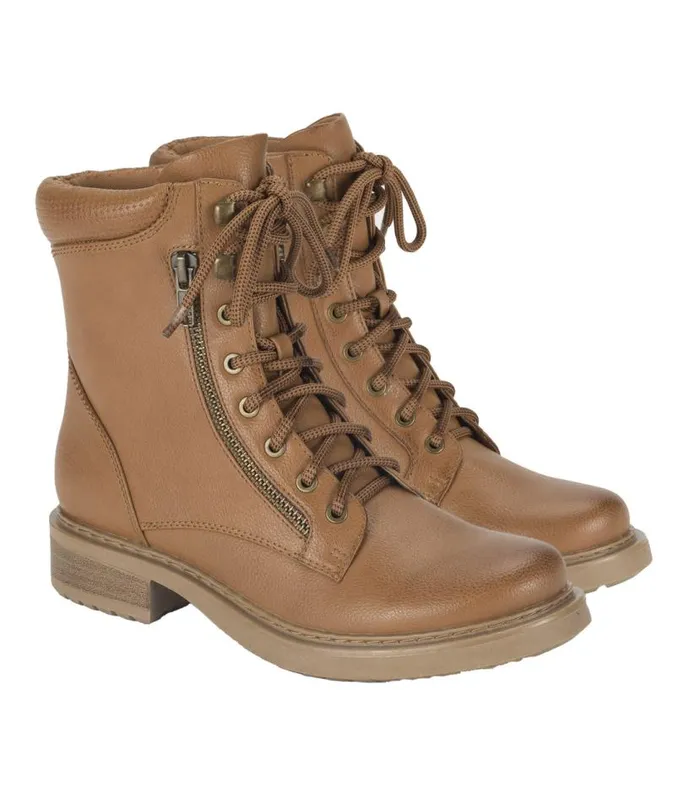 Women Baretraps Booties Holden Lace Up Bootie Dark Cognac Women Baretraps Booties Holden Lace Up Bootie Dark Cognac