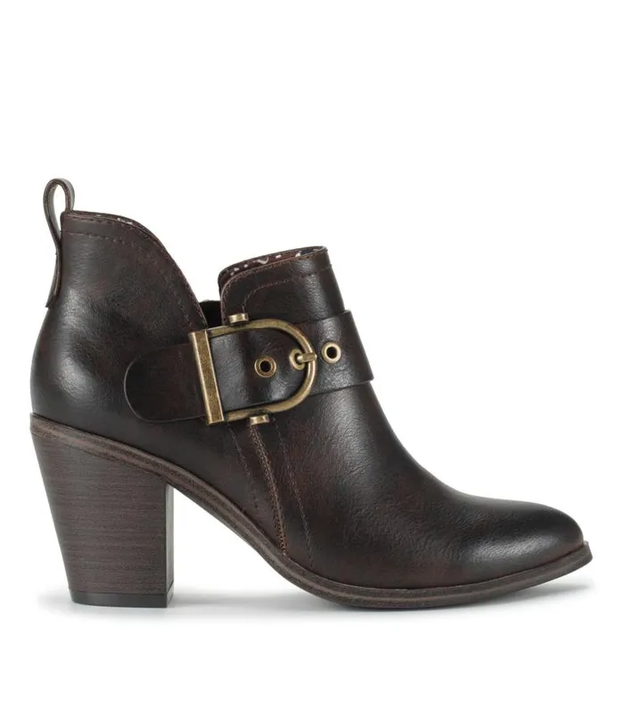 Women Baretraps Booties Karina Block Heel Ankle Bootie Dark Brown Women Baretraps Booties Karina Block Heel Ankle Bootie Dark Brown