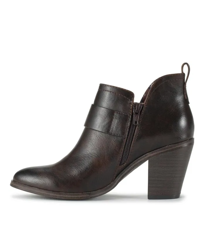 Women Baretraps Booties Karina Block Heel Ankle Bootie Dark Brown Women Baretraps Booties Karina Block Heel Ankle Bootie Dark Brown