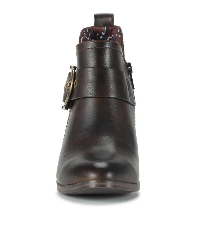 Women Baretraps Booties Karina Block Heel Ankle Bootie Dark Brown Women Baretraps Booties Karina Block Heel Ankle Bootie Dark Brown