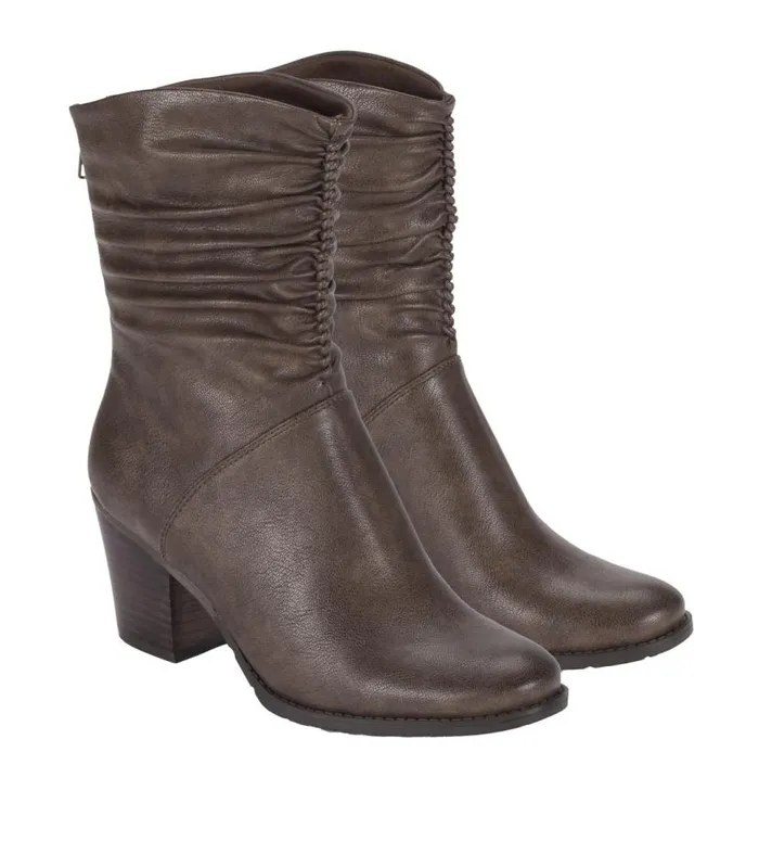Women Baretraps Booties Leslie Block Heel Slouch Boot Dark Taupe Women Baretraps Booties Leslie Block Heel Slouch Boot Dark Taupe
