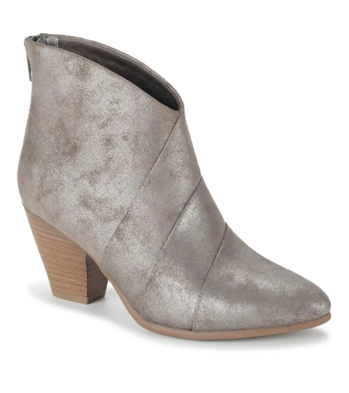 Women Baretraps Booties Liberty Block Heel Bootie Gunmetal