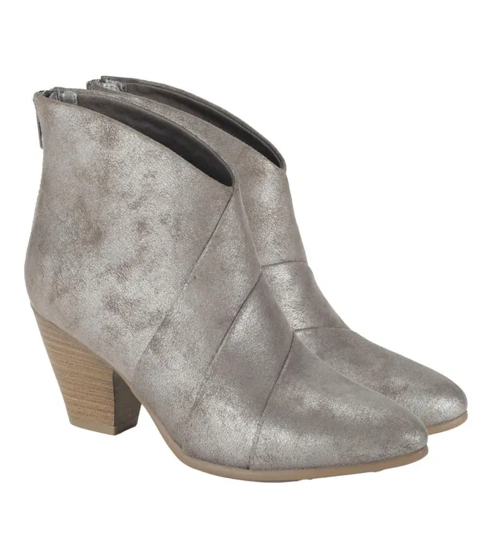Women Baretraps Booties Liberty Block Heel Bootie Gunmetal Women Baretraps Booties Liberty Block Heel Bootie Gunmetal
