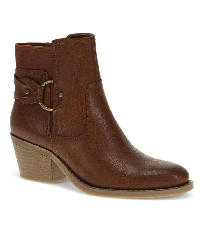 Women Baretraps Booties Luella Block Heel Bootie Cognac