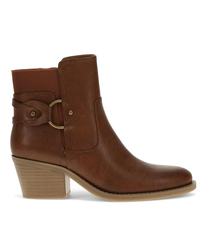 Women Baretraps Booties Luella Block Heel Bootie Cognac Women Baretraps Booties Luella Block Heel Bootie Cognac