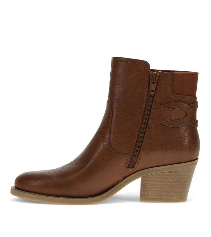 Women Baretraps Booties Luella Block Heel Bootie Cognac Women Baretraps Booties Luella Block Heel Bootie Cognac