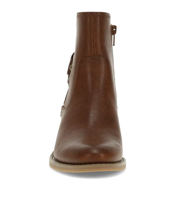 Women Baretraps Booties Luella Block Heel Bootie Cognac Women Baretraps Booties Luella Block Heel Bootie Cognac