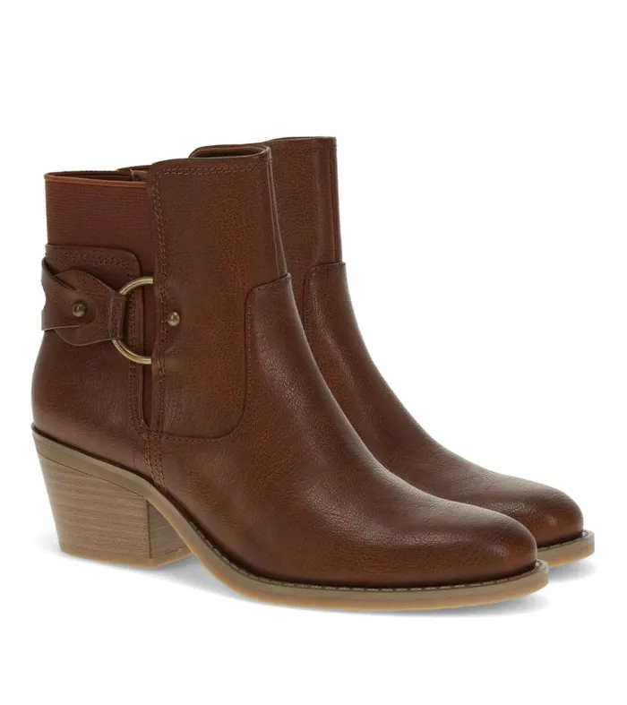 Women Baretraps Booties Luella Block Heel Bootie Cognac Women Baretraps Booties Luella Block Heel Bootie Cognac