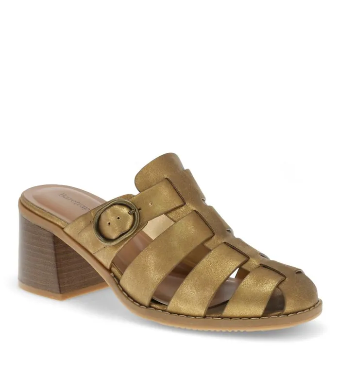 Women Baretraps Classic Comfort Sandals Whitnie Block Heel Sandal Old Gold