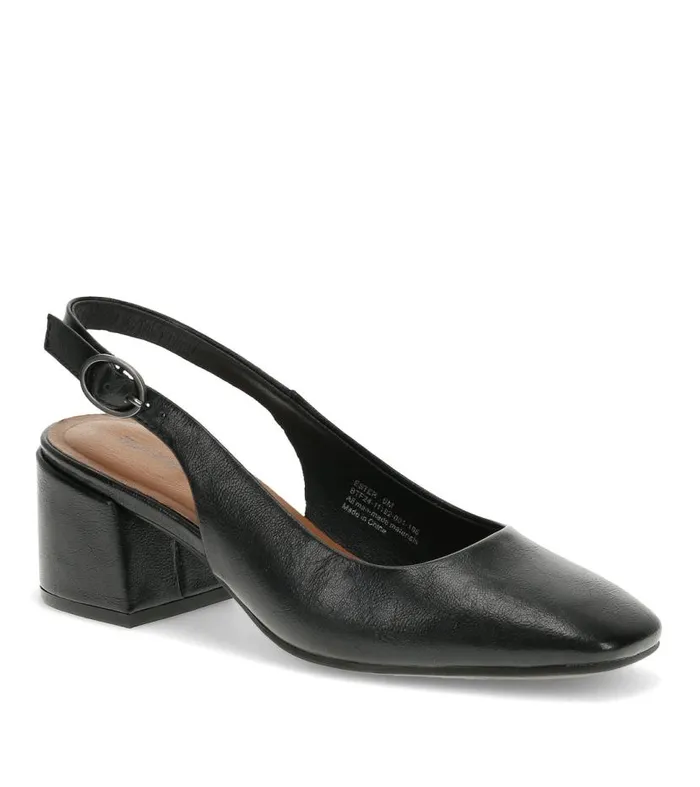 Women Baretraps Dress Shoes Ester Block Heel Slingback Pump Black