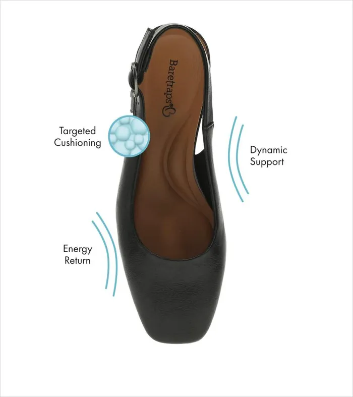 Women Baretraps Dress Shoes Ester Block Heel Slingback Pump Black Women Baretraps Dress Shoes Ester Block Heel Slingback Pump Black