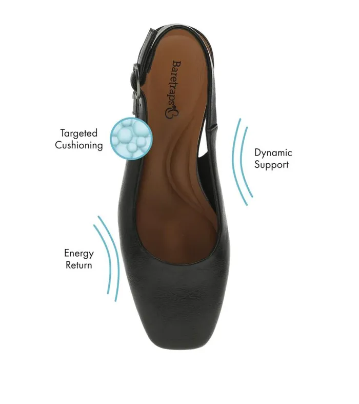 Women Baretraps Dress Shoes Ester Block Heel Slingback Pump Black Women Baretraps Dress Shoes Ester Block Heel Slingback Pump Black